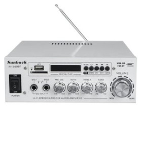 Amplificatore, SUNBACK, Bluetooth, 1200W, 2 canali, 20KH-20KHz, Bianco