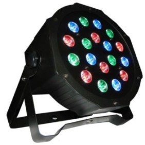 Proiettore con gioco di luci, par led 18x1W Slim LED RGB Disco/Club/Eventi