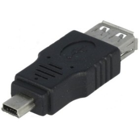 Adattatore OTG USB 2.0 A femmina a 5 pin mini B maschio per registratori di cassa