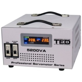 Stabilizzatore di rete massimo 5200 VA / 3000 W con servomotori, TED Electric