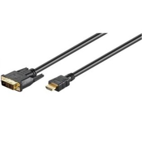 Cavo HDMI A maschio a DVI-D (18+1) maschio, schermato, 3 m, contatti desiderati