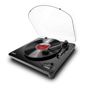ION Audio AIR LP - Pick-up con Bluetooth, USB, Uscita cuffie, AUX, Funzione di registrazione, Finitura Nero Lucido