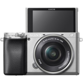 Fotocamera mirrorless Sony Alpha A6100, 24,2 MP, 4K, argento + obiettivo 16-50 mm
