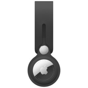 Custodia SILKASE Loop per Apple Airtag, colore nero, silicone liquido