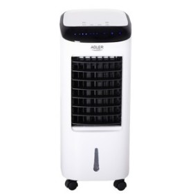 Climatizzatore ADLER portatile 3in1 con pannello touch, funzione raffreddamento, umidificazione e purificazione, flusso d'aria 220m3/h, telecomando, 65W-350W, bianco/nero