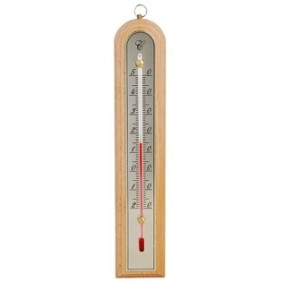Termometro in legno 26 cm per interno/esterno -20° C + 50° C