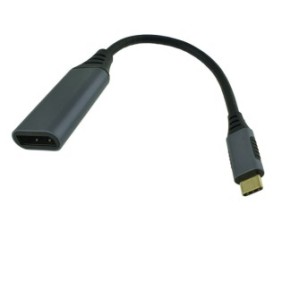 Cavo adattatore, convertitore video, USB tipo C maschio su DisplayPort femmina, Cablexpert 12136, lunghezza 15 cm, nero
