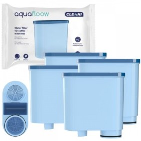 Set di filtri per l'acqua, Aquafloow, compatibile con Saeco/Philips, 4 pz