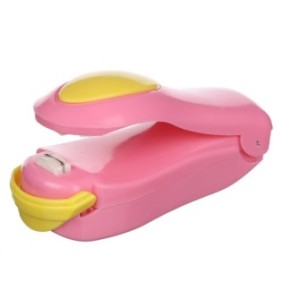 Sigilla sacchetti Zola® tascabile utile in ogni casa rosa/giallo 10x4x5 cm