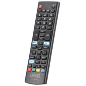 Telecomando TV compatibile LG Smart, AKB75675311, Netflix, Prime Video, film, Bocu Remotes®, nero, batteria inclusa