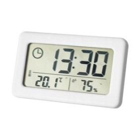 Termometro digitale, igrometro, 5,8 x 9,6 x 1 cm, bianco