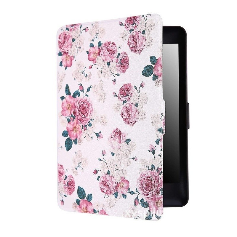 Custodia Kindle, compatibile con Amazon Kindle 11, 2022, con maniglia, fantasia con fiori