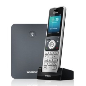 Telefono VoIP DECT Yealink W76P, 1x RJ45 100 Mbps, PoE, schermo LCD, voce HD
