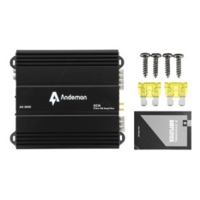 Amplificatore, Andeman, 300 W, 2 canali, protezione da sovraccarico, HIFI, nero