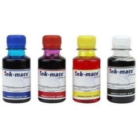 Confezione di flaconi di ricarica d'inchiostro nero, ciano, magenta, giallo, HP 100 ml, Ink-Mate CB336EE (350XL), CB338EE (351XL)