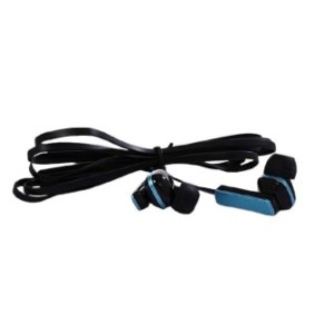 KlaussTech Cuffie audio cablate, In-Ear, 3,5 mm, Jack, Microfono, BASSI, 20-20000 hz, 104 dB, Facile da usare, Blu/Nero