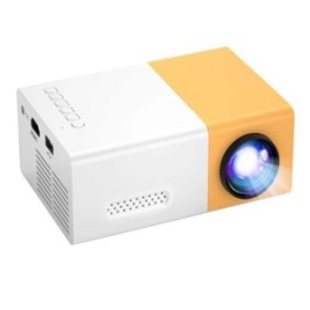 Mini videoproiettore, Vamvo, 1080P, Bianco/Arancio