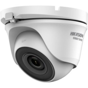Camera di sorveglianza Hikvision HiWatch Turbo HD Dome, 2 MP, obiettivo 2.8 mm, 20 m IR, bulbo oculare EXIR per esterni, metallo, bianco
