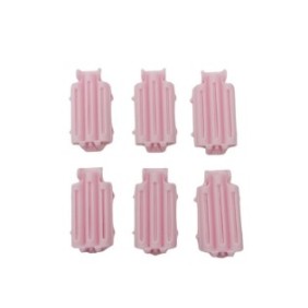 Set di 6 bigodini WavyHair, facili da usare, per volume e styling delle radici, rosa, 6x3 cm, Doty®