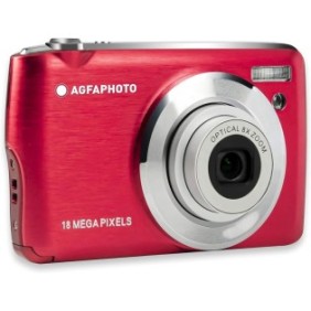 Fotocamera digitale AgfaPhoto DC8200 18MP, inclusa scheda SD 16 GB e custodia, rossa