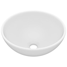 Lavabo da bagno rotondo, vidaXL, Ceramica, 32,5x14 cm, Bianco