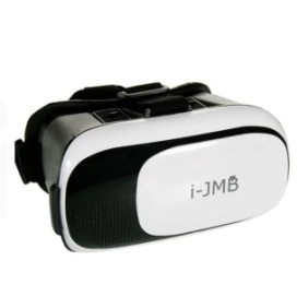 Occhiali VR per telefoni con schermo sottile da 6", Bianco/Nero