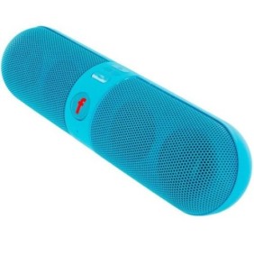 Sistema audio portatile con Bluetooth, altoparlanti F-bass blu