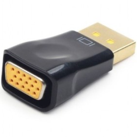 Adattatore video Gembird da DisplayPort (T) a VGA (M), risoluzione massima 1920 x 1200 a 60 Hz, Nero, A-DPM-VGAF-01
