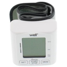 Pozzetto BLDP-WRST-PRECISE-WL Sfigmomanometro digitale a impulsi, 0-299 mmHg, display LCD, bianco