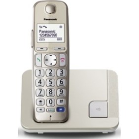 Telefono cordless Panasonic DECT KX-TGE210FXN, ID chiamante, Argento