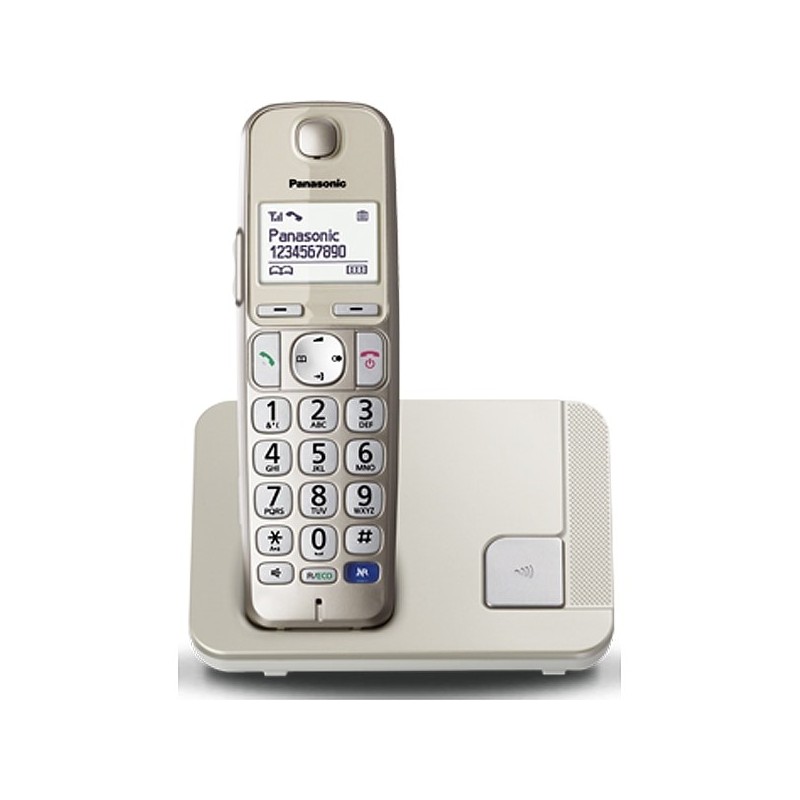 Telefono cordless Panasonic DECT KX-TGE210FXN, ID chiamante, Argento