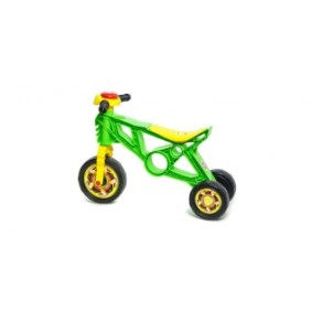 Triciclo tipo moto senza pedali per bambini MOTO ORION™, modello sportivo, stabilità maggiorata, verde
