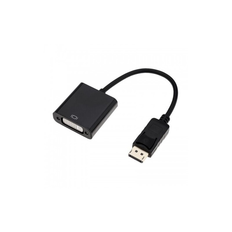 Adattatore DisplayPort (DP) maschio - DVI analogico femmina 24+5 pin Attivo, supporta la risoluzione Full HD