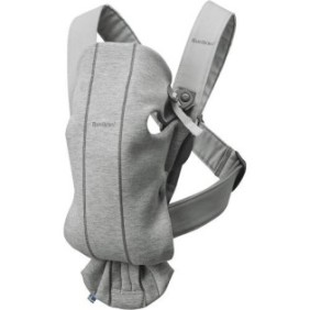 Mini marsupio anatomico BabyBjorn, con maglia 3D in più posizioni, grigio chiaro