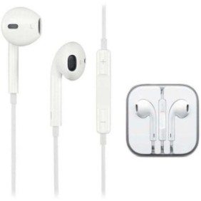 Cuffie intrauricolari universali tipo Earpods con microfono e telecomando per iPhone, iPad, iPod, Android