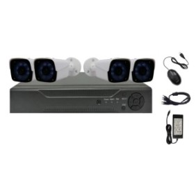 Sistema di sorveglianza da esterno Analogico Winpossee WP-AH4404T FullHD 1080P, 4 telecamere Bullet da 2 MP, sensore SC2235, IR 25m