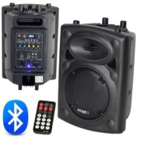 Altoparlanti Active Ibiza Sounds, 8 pollici/20 cm, porta USB/MP3/telecomando inclusi, connettività Bluetooth, potenza 200 W, sensibilità 96 dB, larghezza di banda 50 Hz - 20 kHz, nero