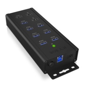 Hub IcyBox 7x porte USB 3.0, 3 porte di ricarica
