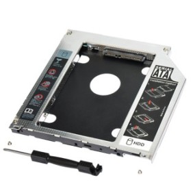 Adattatore Caddy per unità ottica laptop, Sata-Sata, 12,5(12,7) mm