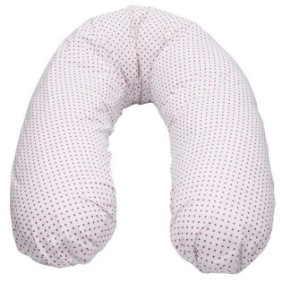 Cuscino per gravidanza con doppia fodera in cotone e imbottitura in fibra siliconata, EKO, 180 cm - Fucsia