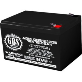 Batteria stazionaria VRLA AGM 12V 12.05Ah, F1/ T1, GBS, sigillata, UPS, Back-UP, sistemi di sicurezza,
