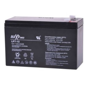 Batteria fissa SLA MaxPower, 12 V, 7,5 Ah