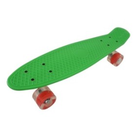Penny Board Exclusive, 55 cm, ruote in silicone illuminate, verde