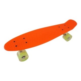 Penny Board Exclusive, 55 cm, ruote in silicone illuminate, arancione