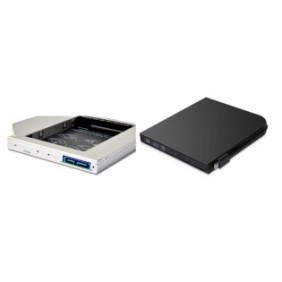Caddy adattatore per unità ottica laptop, Sata-Sata III, 9,5 mm+custodia senza unità ottica per DVDRW, 9,5 mm, USB+USB-C