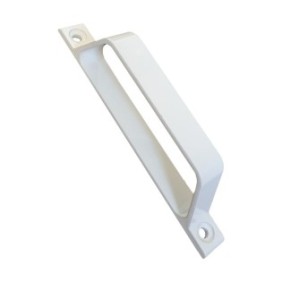 Maniglia per porta balcone Solowin, tipo "D", alluminio, 134x34, colore bianco RAL9016