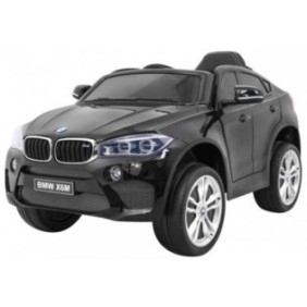 Auto elettrica per bambini BMW X6 M, con licenza originale, un posto, ruote EVA, sedile in pelle, telecomando 2,4 Ghz, nera