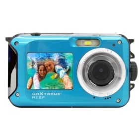 Fotocamera subacquea GoXtreme REEF, immersione a 3 m, zoom 4x, registrazione HD, funzione WebCam, blu + custodia