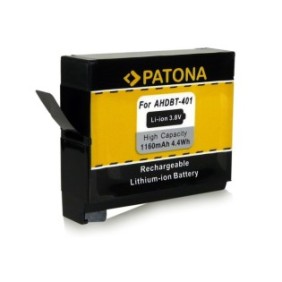 Batteria Patona tipo GoPro AHDBT-401 per GoPro Hero4 | Hero4 Edizione Nera | Hero4 Edizione Argento