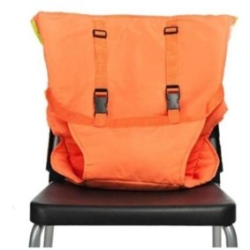 Tasca portatile per dare da mangiare ai bambini, cotone, arancione